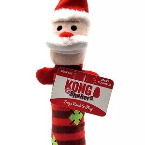 KONG Holiday Christmas Shakers Santa Squeaky Dog Toy 14" NEW